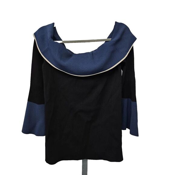 Glamour x Lane Bryant Off The Shoulder Fine Knit Top Size 14/16 Fluted Sleeves - Picture 8 of 8